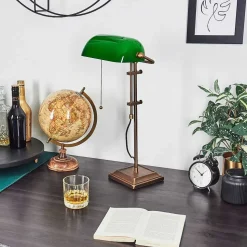 Lampe De Banquier Ragaz Bronze, 1 Lumiere