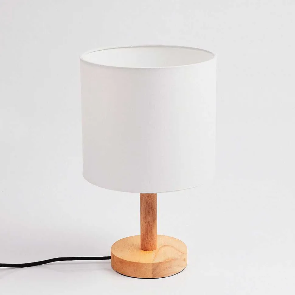 Lampe De Table Akrema Ecru, Noir, 1 Lumiere