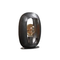 Lampe De Table Arch Nickel Mat, Noir, 1 Lumiere