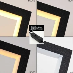 Lampe De Table Bacolod Led Noir, 1 Lumiere