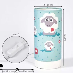 Lampe De Table Brenets Led Blanc, 1 Lumiere