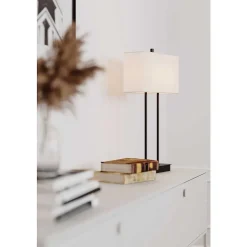 Lampe De Table By Rydens Luton Noir, 2 Lumieres