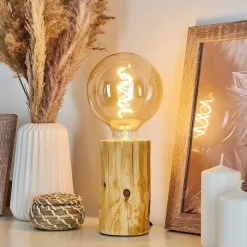 Lampe De Table Canedo Brun, 1 Lumiere