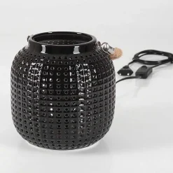 Lampe De Table Catasel Ecru, Noir, 1 Lumiere