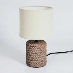 Lampe De Table Dambrois Brun, Ecru, 1 Lumiere