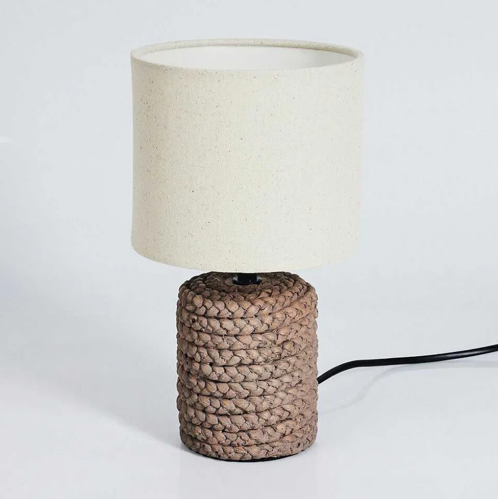 Lampe De Table Dambrois Brun, Ecru, 1 Lumiere