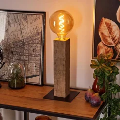 Lampe De Table Derville Ecru, Noir, 1 Lumiere