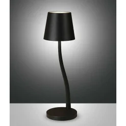 Lampe De Table Fabas-Luce Judy Led Noir, 1 Lumiere