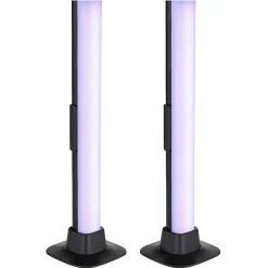 Lampe De Table Globo Polliver Led Noir, 1 Lumiere, Changeur De Couleurs