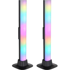 Lampe De Table Globo Polliver Led Noir, 1 Lumiere, Changeur De Couleurs