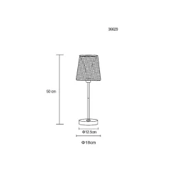Lampe De Table Globo Solar Led Noir, 1 Lumiere