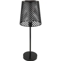 Lampe De Table Globo Solar Led Noir, 1 Lumiere
