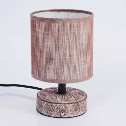 Lampe De Table Kigombo Brun, 1 Lumiere