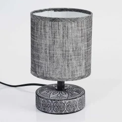 Lampe De Table Kigombo Gris, Noir, 1 Lumiere