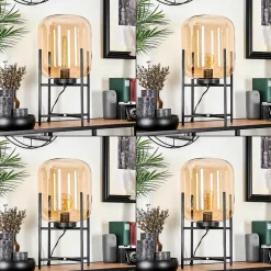 Lampe De Table Manzano Noir, 1 Lumiere