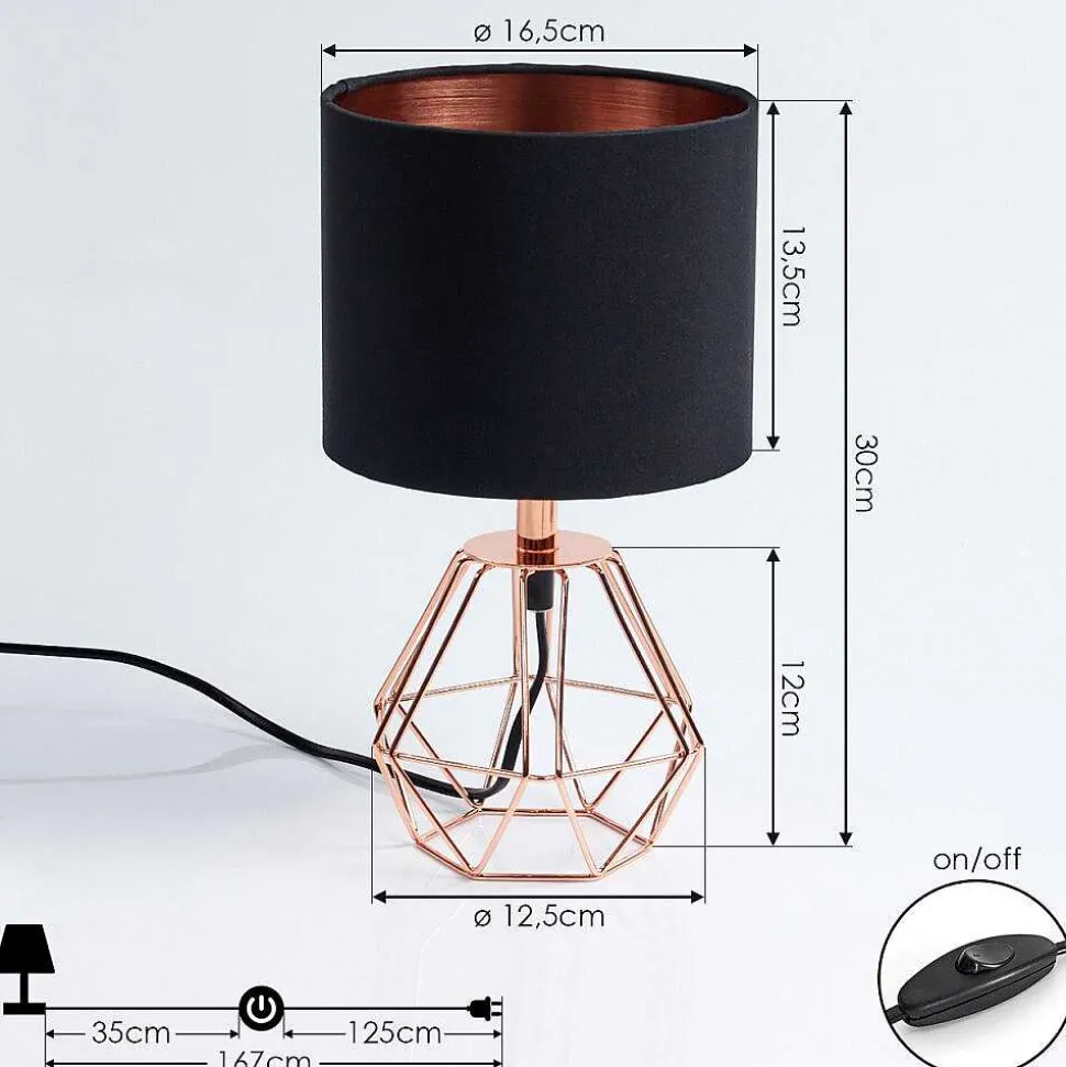 Lampe De Table Marang Cuivre, 1 Lumiere