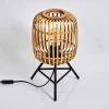 Lampe De Table Mongolei Noir, 1 Lumiere