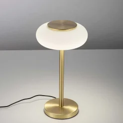 Lampe De Table Paul Neuhaus Q-Etienne Led Laiton, 1 Lumiere, Telecommandes