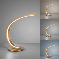 Lampe De Table Paul Neuhaus Q-Vito Led Laiton, 1 Lumiere, Telecommandes