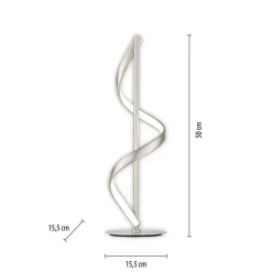 Lampe De Table Paul Neuhaus Qswing Led Argente, 1 Lumiere, Telecommandes