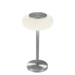 Lampe De Table Paul Neuhaus Q-Etienne Led Acier Brosse, 1 Lumiere, Telecommandes