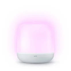 Lampe De Table Philips Wiz Hero Led Blanc, 1 Lumiere, Telecommandes, Changeur De Couleurs