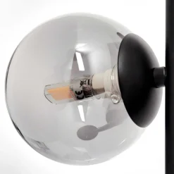Lampe De Table Remaisnil Noir, 2 Lumieres