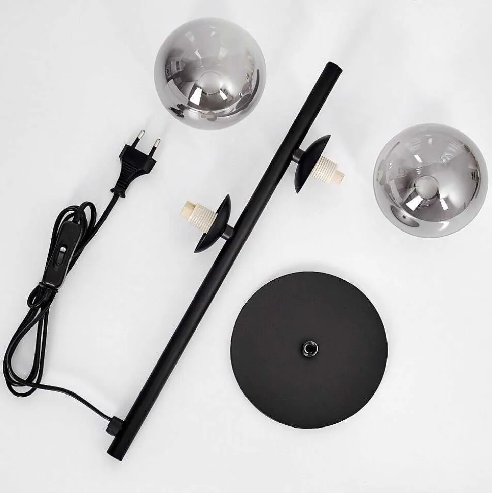 Lampe De Table Remaisnil Noir, 2 Lumieres