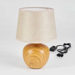 Lampe De Table Stampa Brun, Couleur Bois, 1 Lumiere