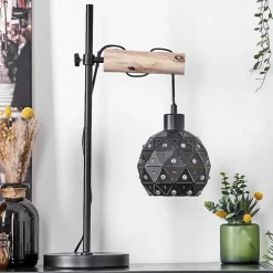Lampe De Table Sunasau Ecru, Noir, 1 Lumiere