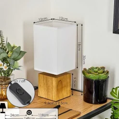 Lampe De Table Talco Ecru, 1 Lumiere