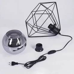 Lampe De Table Uarau Noir, 1 Lumiere