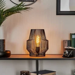Lampe De Table Wemude Noir, 1 Lumiere