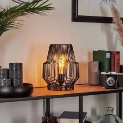 Lampe De Table Wemude Noir, 1 Lumiere