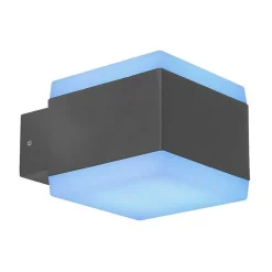 Lampe D'Exterieur Globo Slice Led Anthracite, 1 Lumiere, Changeur De Couleurs