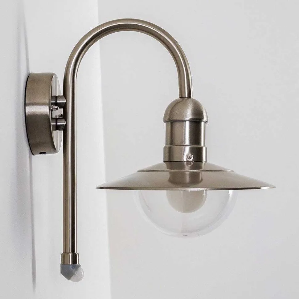 Lampe Murale D'Exterieur Elima Acier Inoxydable, 1 Lumiere, Detecteur De Mouvement