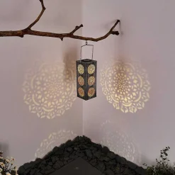Lampe Solaire Ajman Led Cuivre, Argente, 1 Lumiere