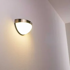 Lampe Solaire Basra Led Chrome, 1 Lumiere, Detecteur De Mouvement