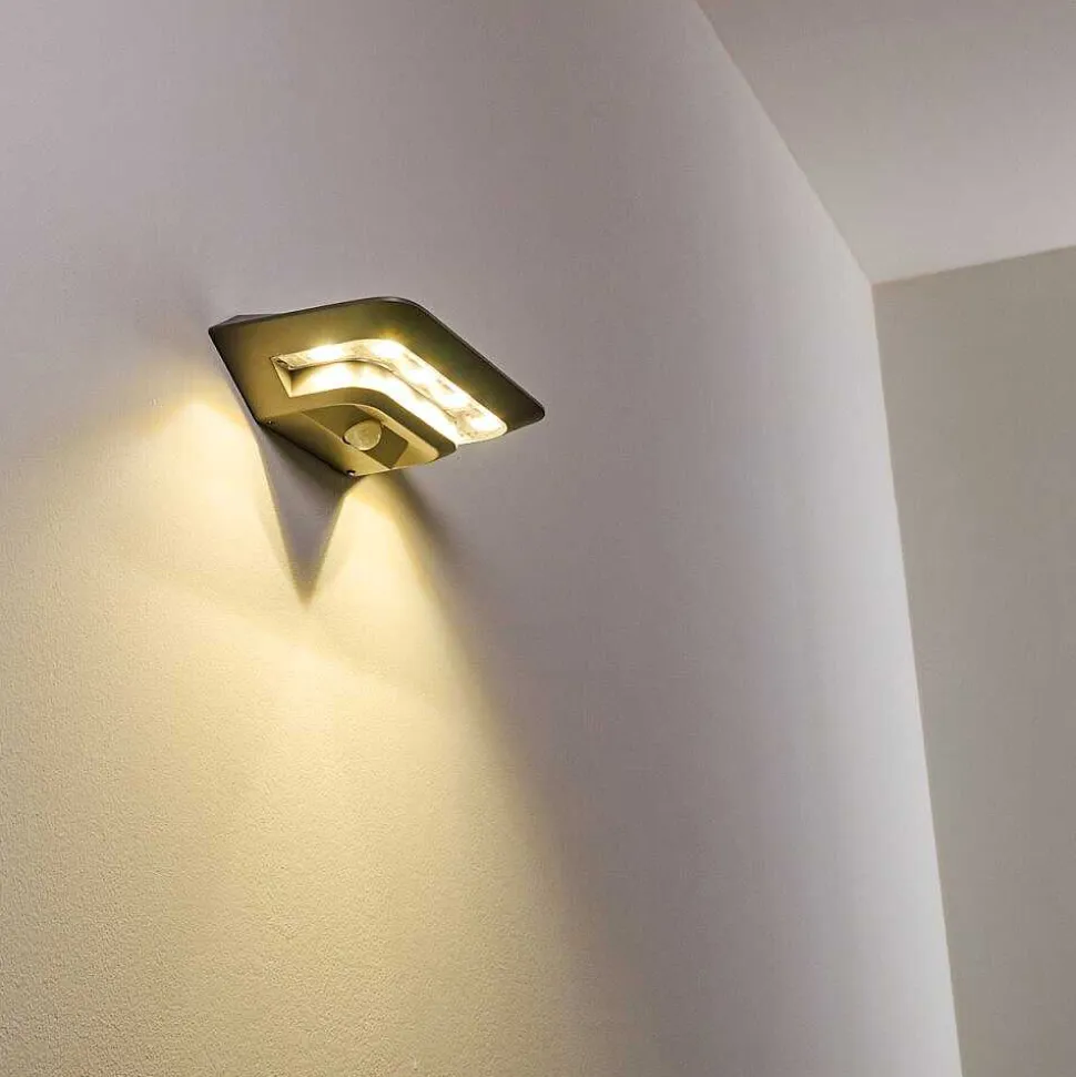 Lampe Solaire Camden Led Gris, 1 Lumiere, Detecteur De Mouvement
