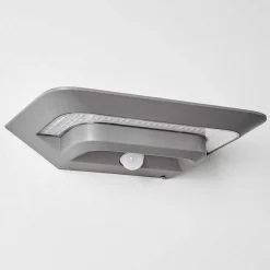 Lampe Solaire Camden Led Gris, 1 Lumiere, Detecteur De Mouvement