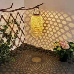 Lampe Solaire Conneaut Led Brun, Bois Clair, 1 Lumiere
