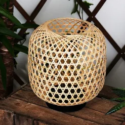 Lampe Solaire Conneaut Led Bois Clair, Noir, 1 Lumiere