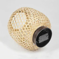 Lampe Solaire Conneaut Led Bois Clair, Noir, 1 Lumiere