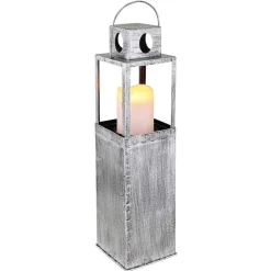Lampe Solaire Globo Led Argent Oxyde, 1 Lumiere