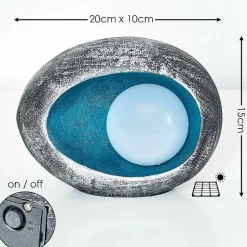 Lampe Solaire Interlaken Led Bleu, Gris, Argente, 1 Lumiere
