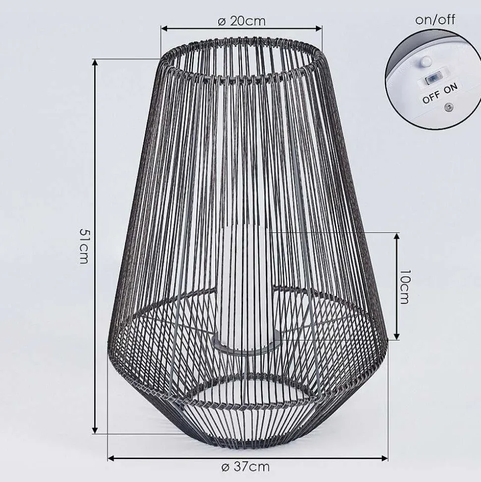 Lampe Solaire Mendola Led Gris, 1 Lumiere
