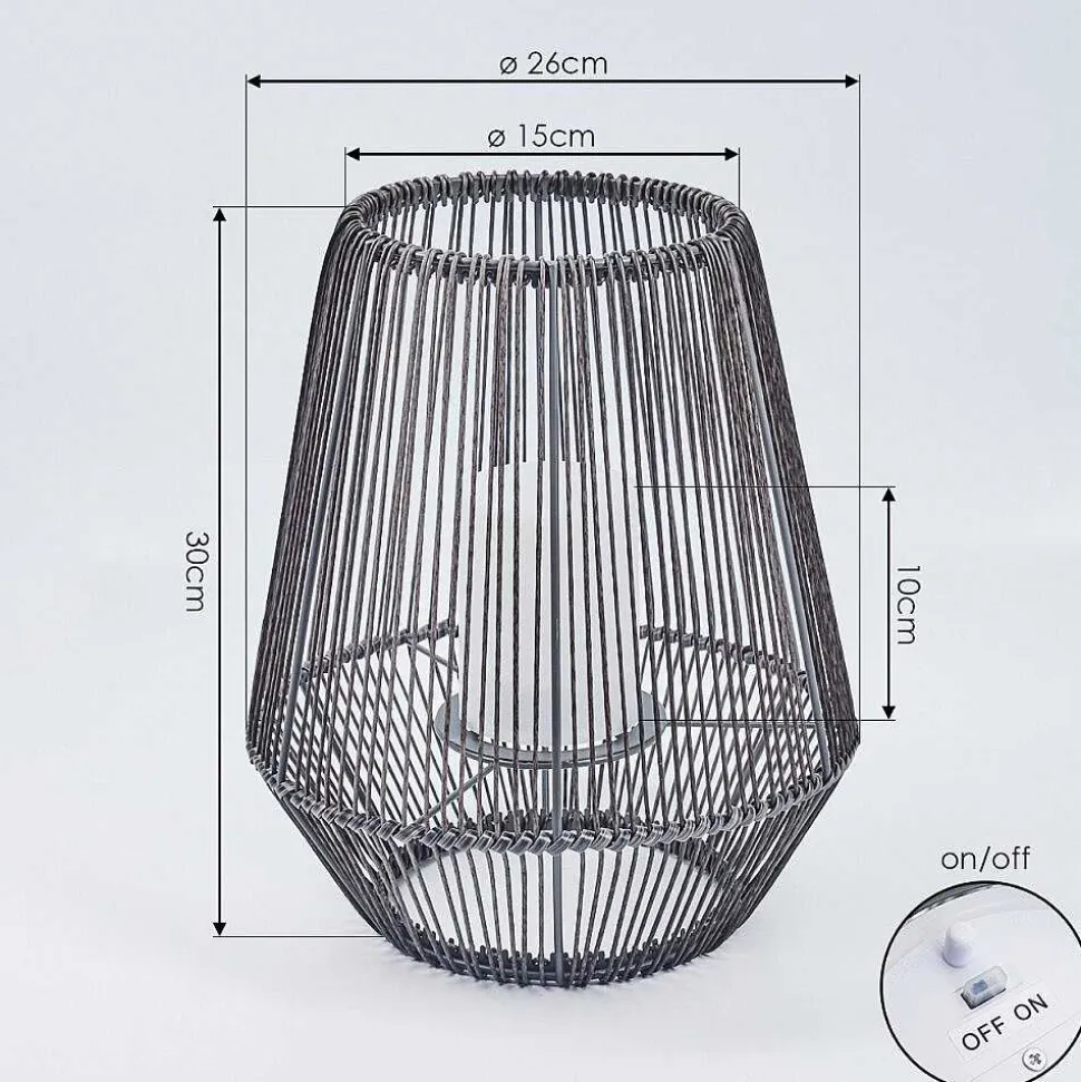 Lampe Solaire Mendola Led Gris, 1 Lumiere