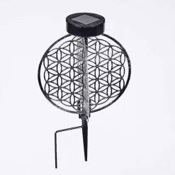 Lampe Solaire Mesan Led Noir, Argente, 1 Lumiere