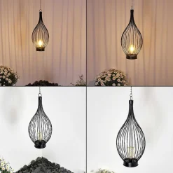 Lampe Solaire Pasadena Led Noir, 1 Lumiere