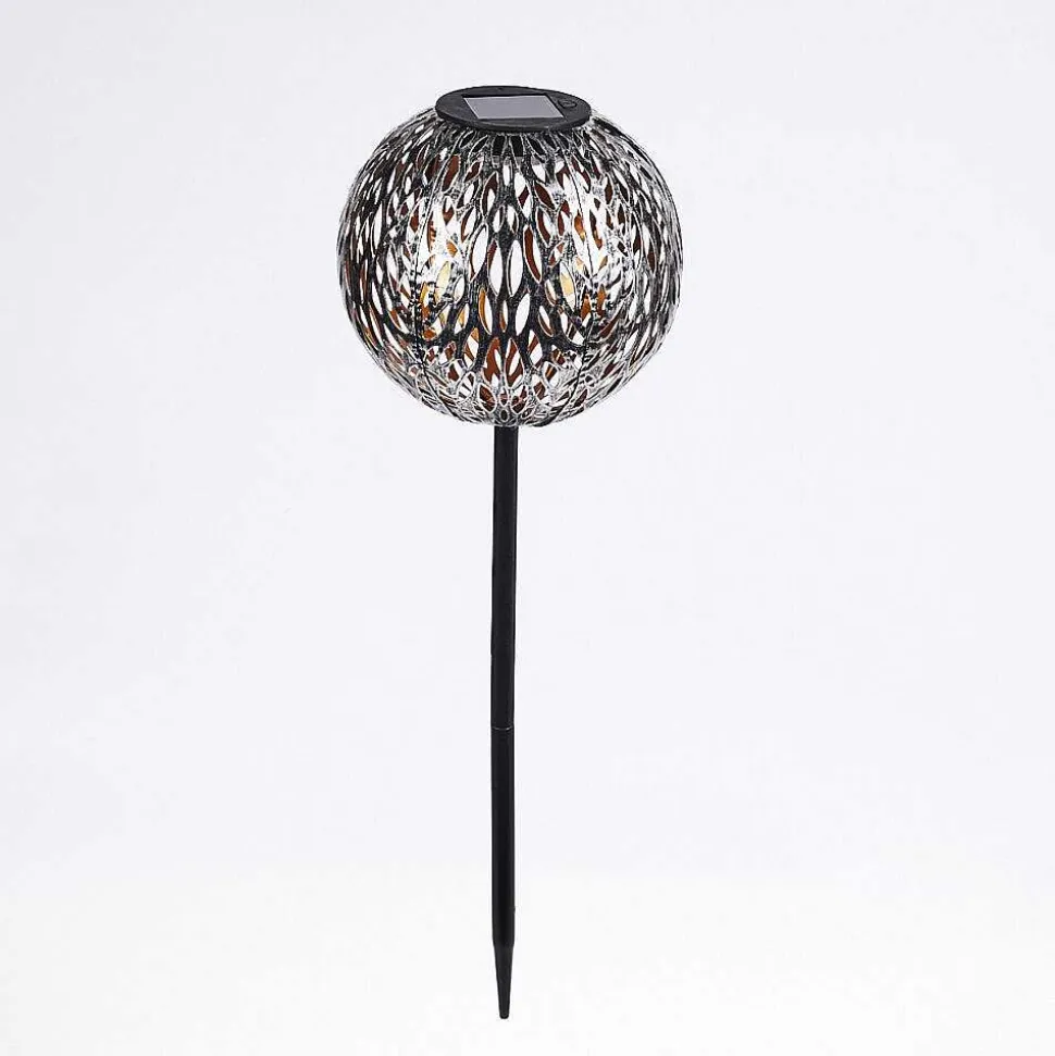 Lampe Solaire Samoao Led Cuivre, Noir, Argente, 1 Lumiere